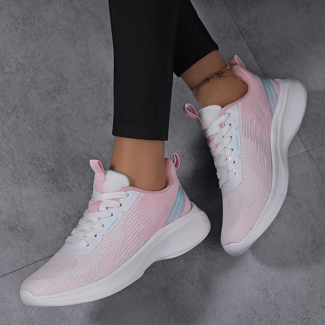 Dame nan federlette strik-gang-sneakers med anatomisk rullebund og ultra blød komfort indersål Skovae