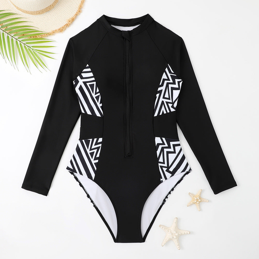 Dame Langærmet Zip-Up Sport Badedragt Stilla