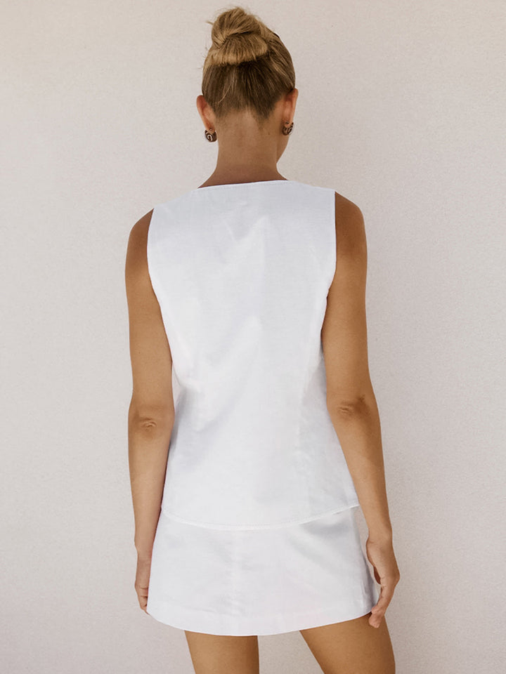 Dame indpakningsbluse med moderne snit Stilla