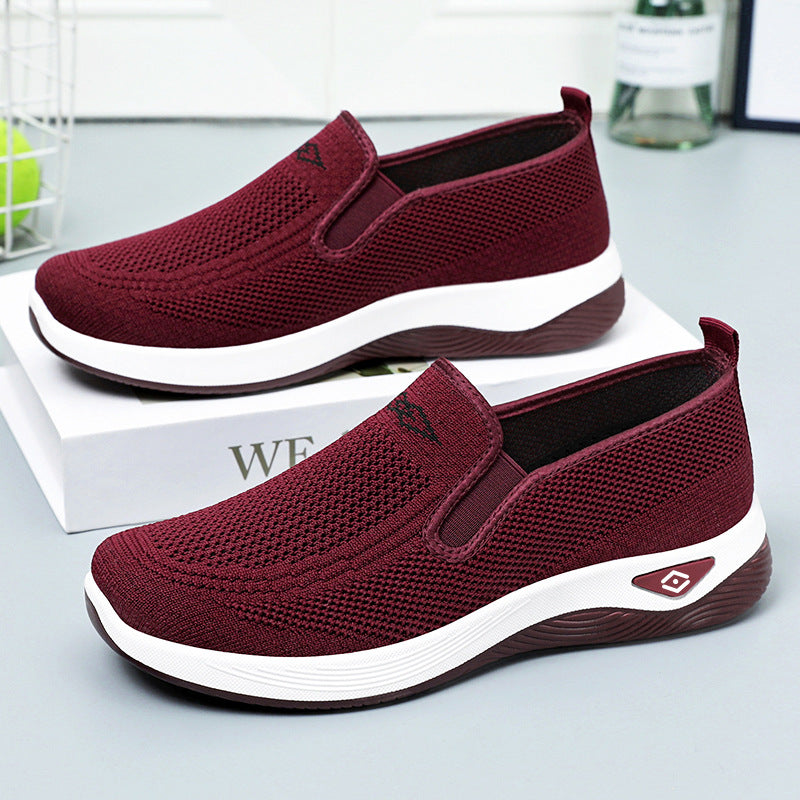 Dame Casual Slip-On Sneakers med åndbart strikdesign Stilla