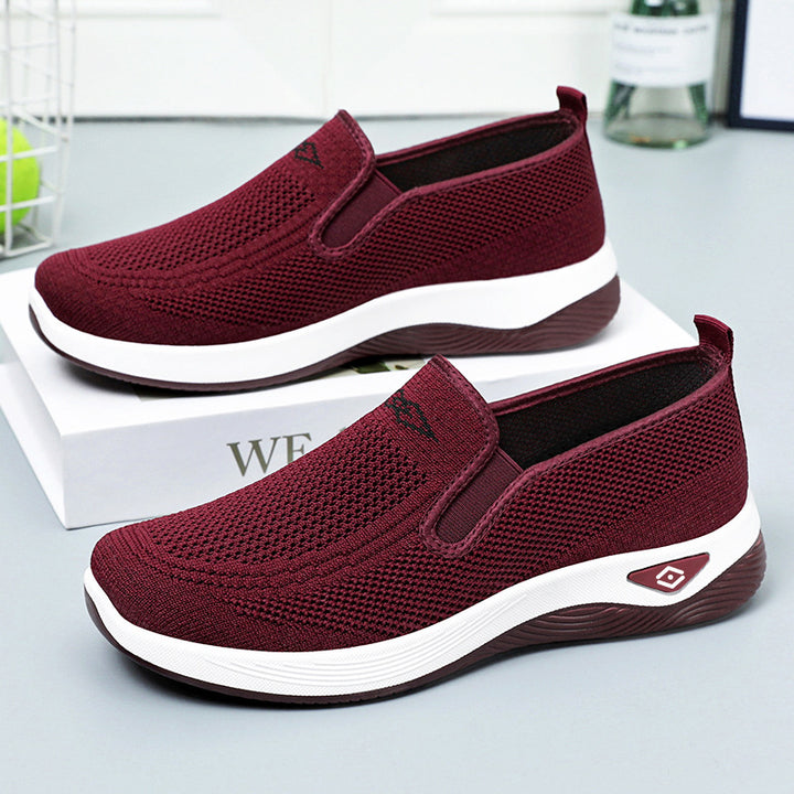 Dame Casual Slip-On Sneakers med åndbart strikdesign Stilla