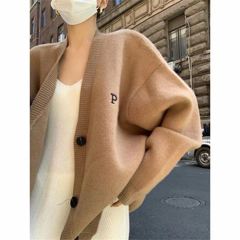 Kvinders casual oversized cardigan med dyb V-hals og materialer af høj kvalitet Stilla