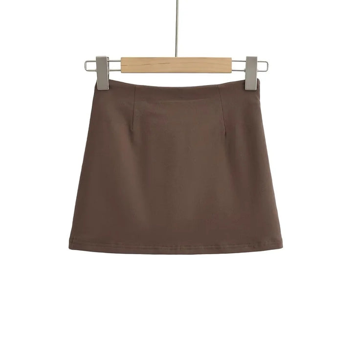Dame A-linje mini skirt lavet af let og åndbart stof med elastisk talje Stilla