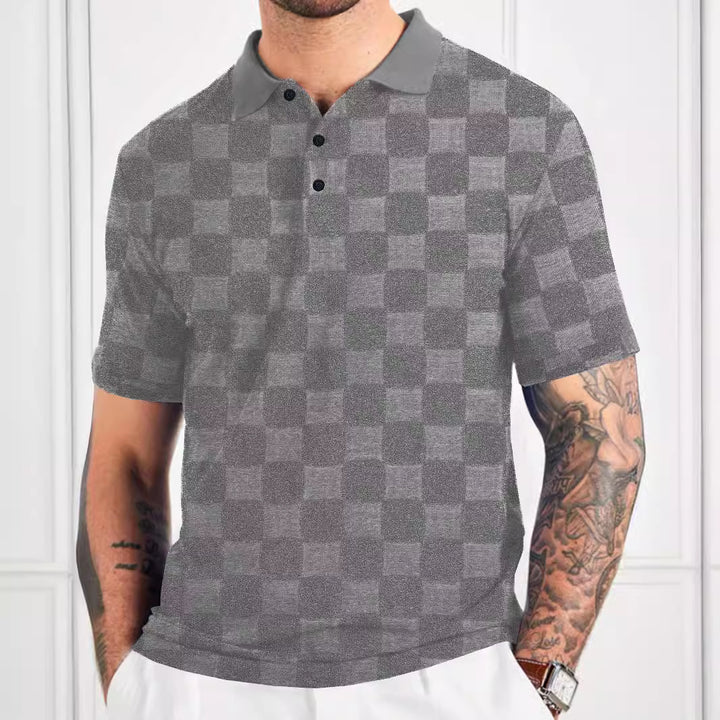 Herrer polo skjorte med struktureret design og fashionable knapper Stilla