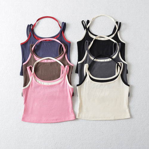 Damer sporty cropped top med raffinerede stropdesigns og elastisk stof Stilla