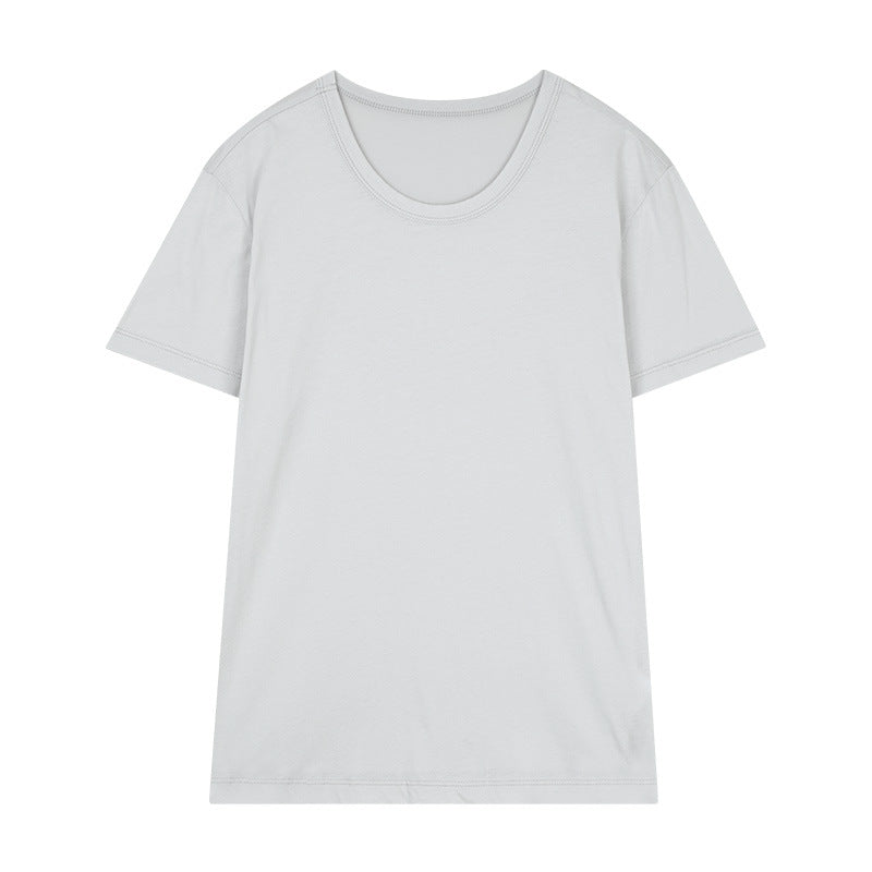 Dame klassisk Rundhalsshirt i høj kvalitet bomuld Stilla