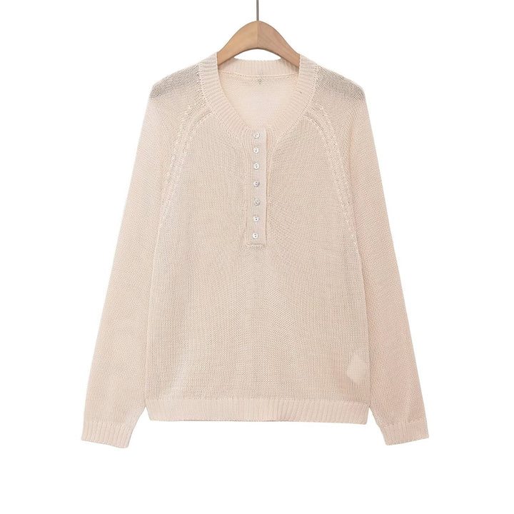 Dame let sweater med knaplukning Skovae