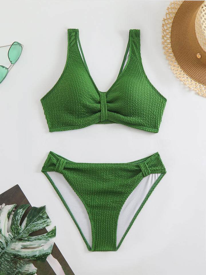 Femme Struktureret Højskåret Bikini-Sæt Stilla