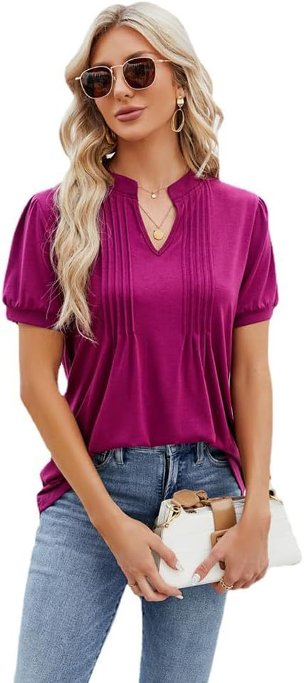 Dame stilfuld plisseret top Stilla