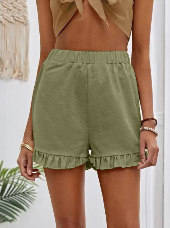 Dame shorts med flæse nederdel til at glide i Stilla