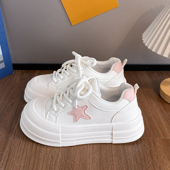 Dame Mode Plateau-Sneakers med stjerne-detalje og skridsikker sål Stilla