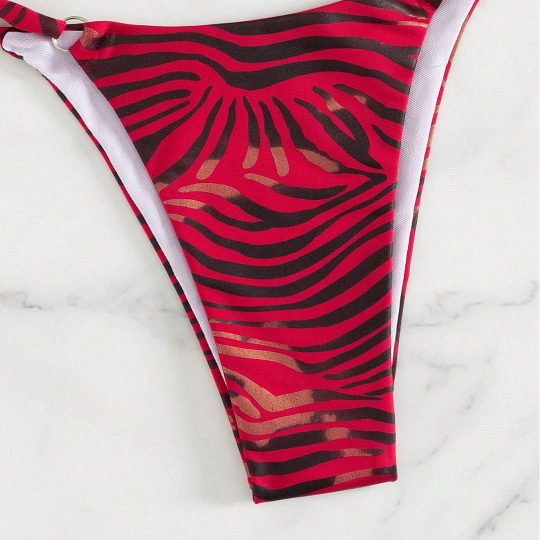 Dame Triangel-Bikini med trendy dyretryk Skovae