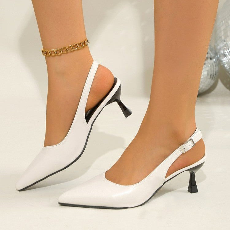 Dame Slingback-pumps med elegant spids sko spids og smart hæl Stilla