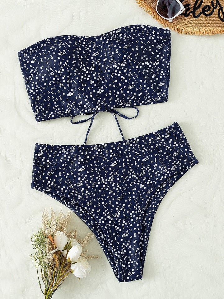Dame Bandeau-Bikini med høj talje Skovae