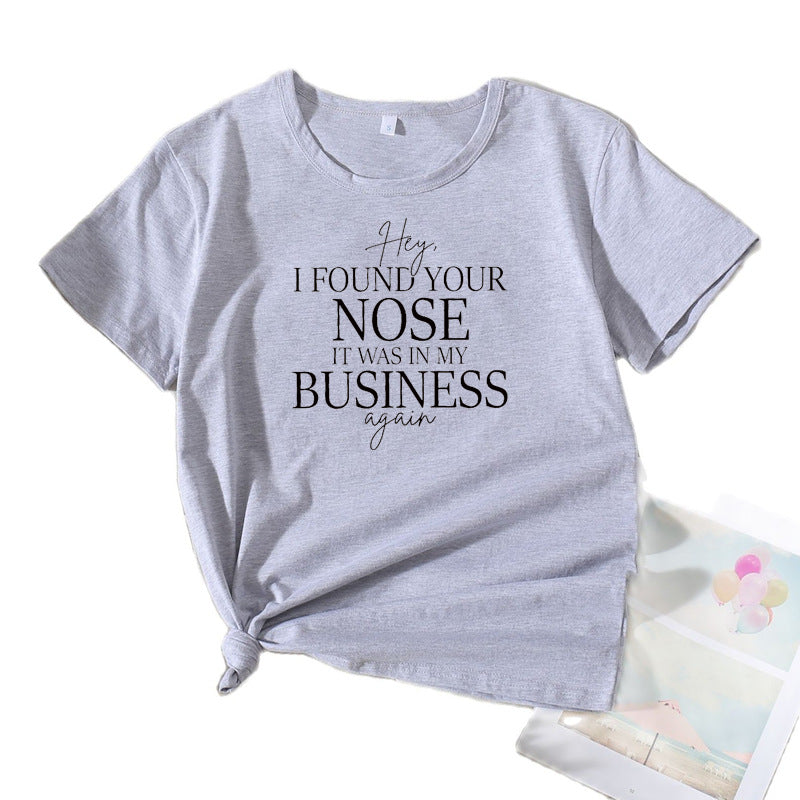 Kvinder Humoristisk Fritid Bomulds T-shirt Stilla