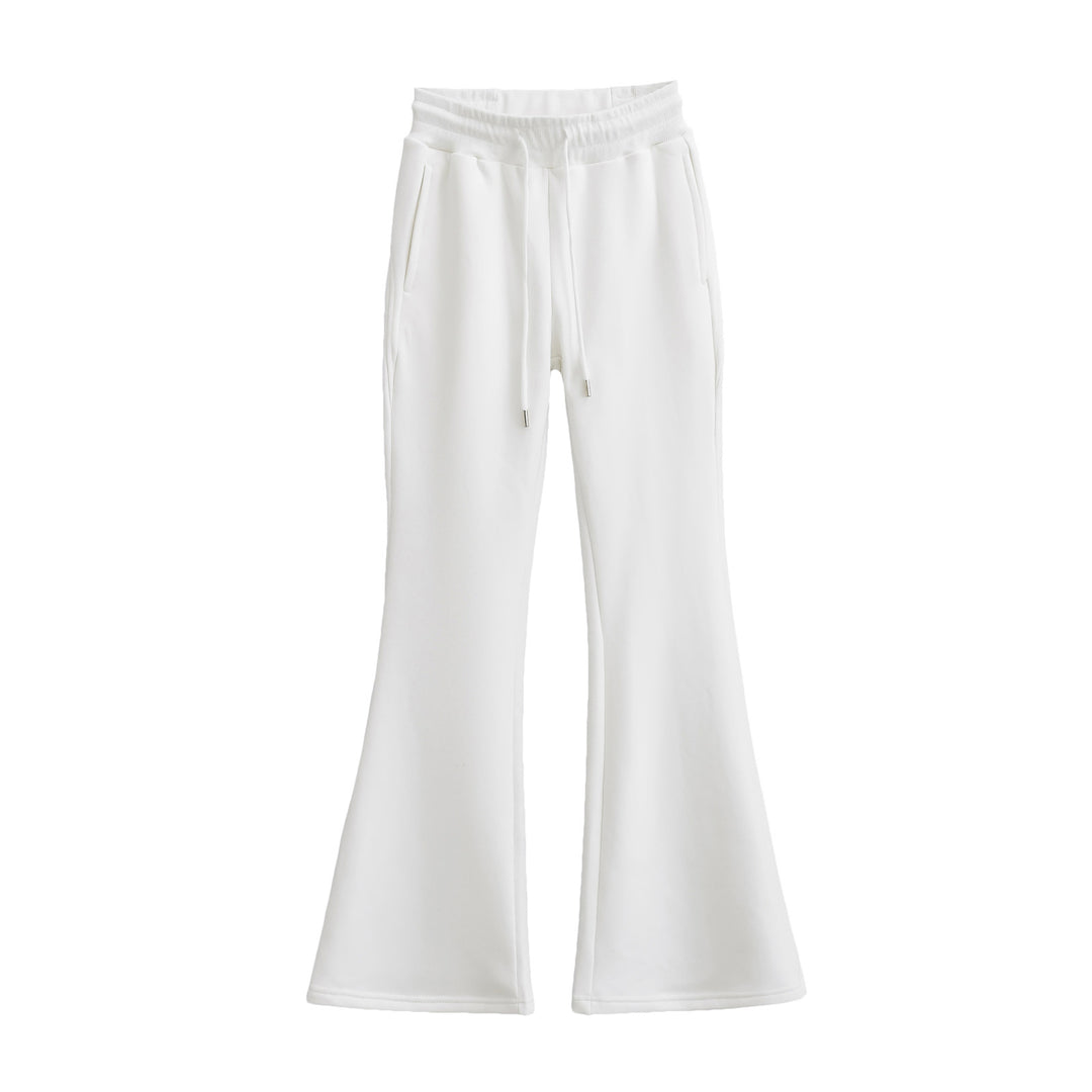 Dame Sporty Flared-Leggings med elastisk talje og praktiske lommer Stilla