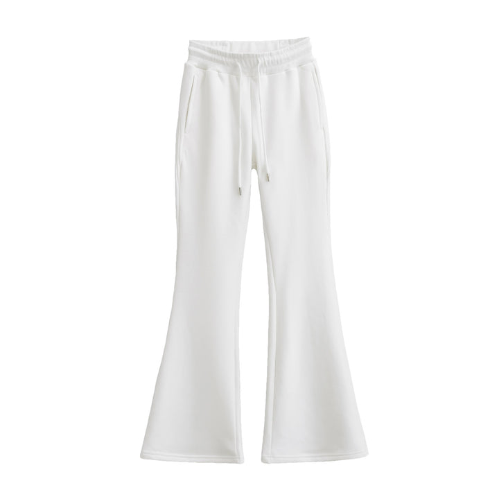 Dame Sporty Flared-Leggings med elastisk talje og praktiske lommer Stilla