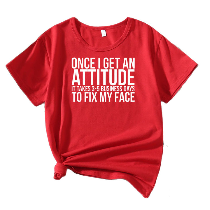 Damer Casual Attitude Statement T-Shirt Stilla