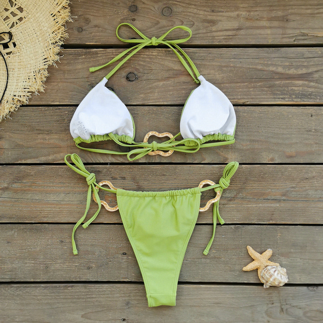 Dame Bikini-sæt med stilfulde metalaccenter og justerbare bånd Stilla