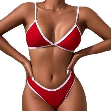 Dame Triangel-Bikini med kontrasterende bånd Stilla