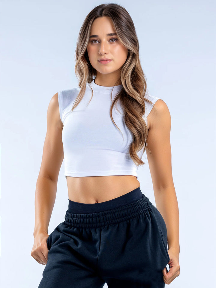 Dame Sporty Crop Top Skovae