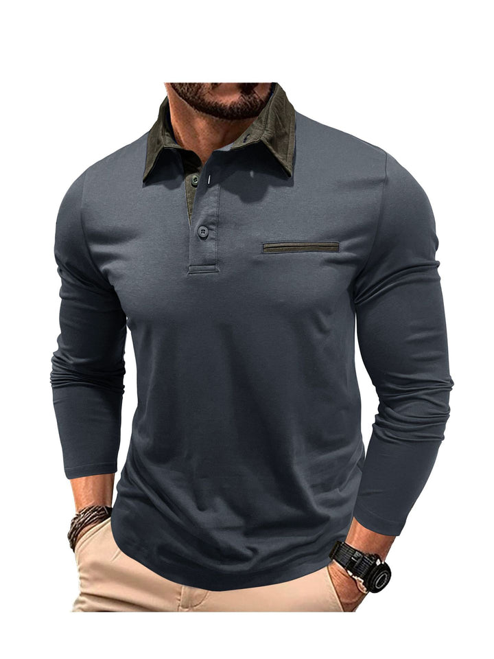 Herrer Langærmet Poloshirt Stilla