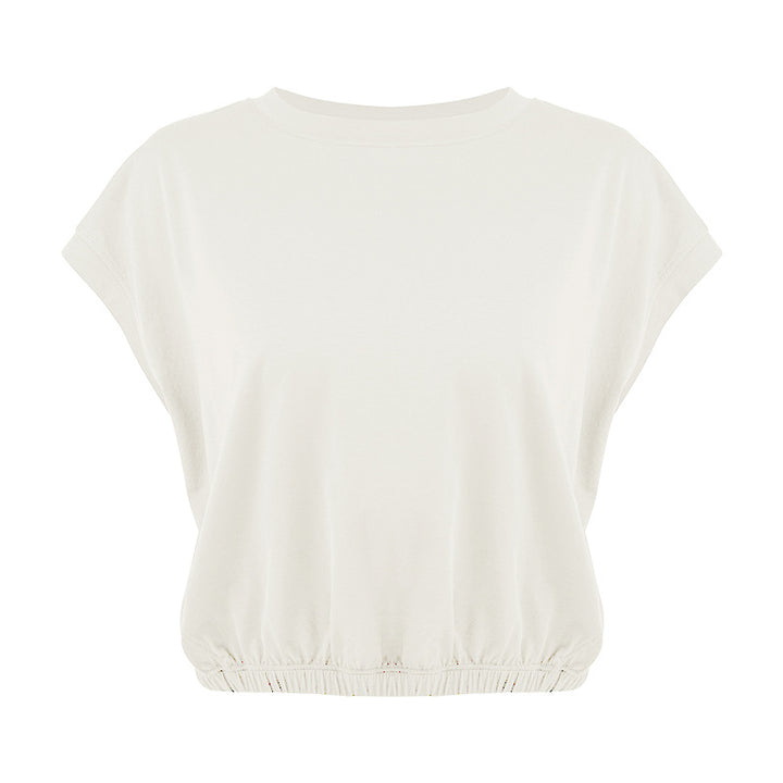 Dame afslappet T-shirt med gummizug Stilla