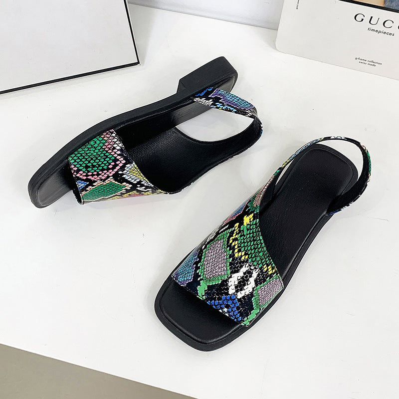 Dame Slide-sandaler med unikt skelet-design og åben hæl Stilla