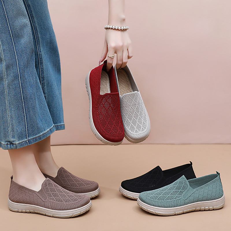 Dame Behagelige Strik-Slippers med skridsikker Sål og fleksibelt Design Stilla