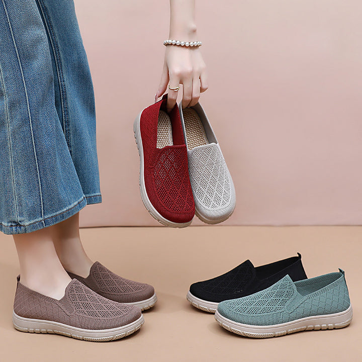 Dame Behagelige Strik-Slippers med skridsikker Sål og fleksibelt Design Stilla