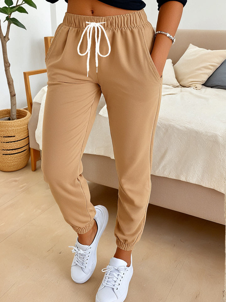 Dame fritids joggebukser med elastisk talje og praktiske lommer Stilla