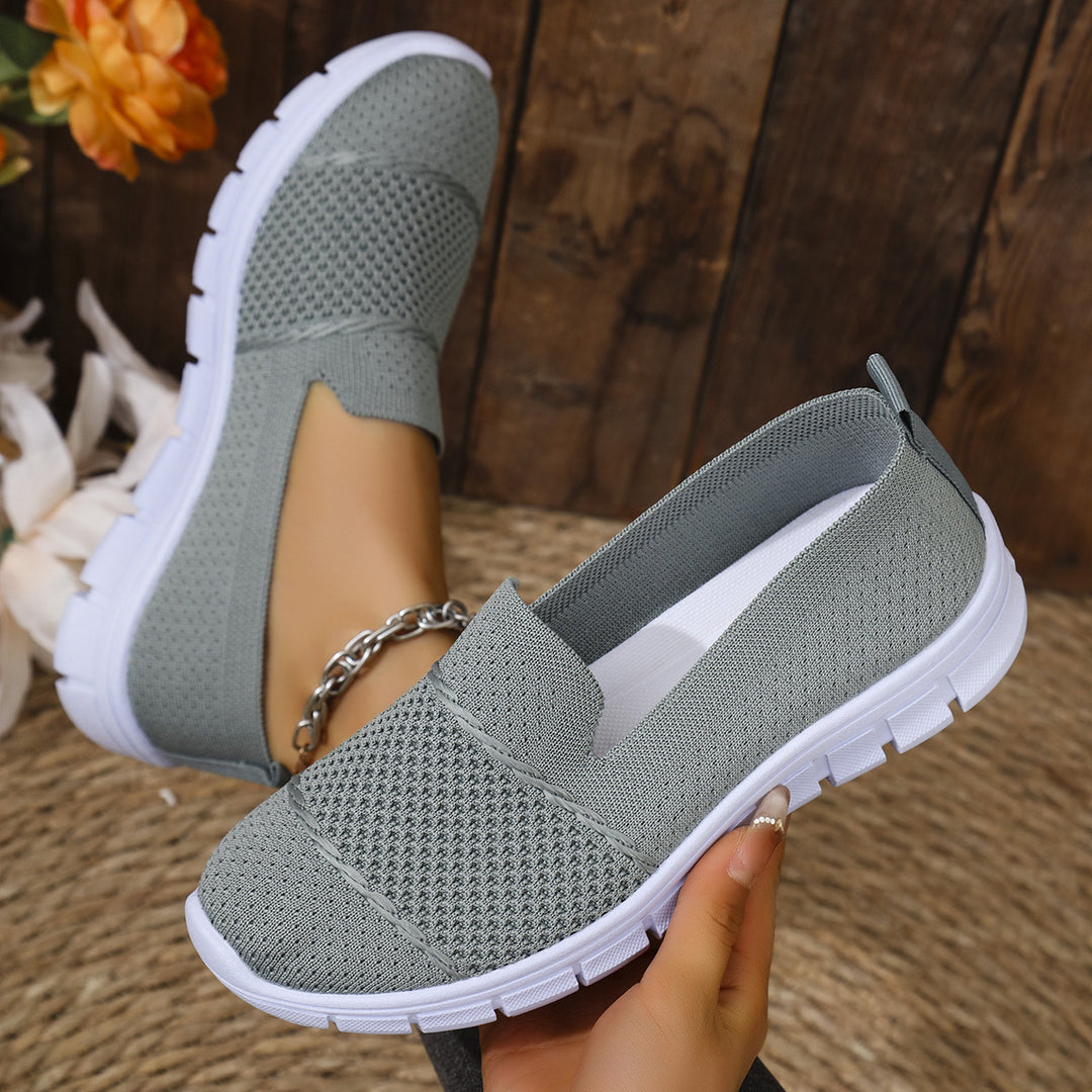 Dame behagelige Slip-On Sneakers med åndbart overmateriale og skridsikker sål Stilla
