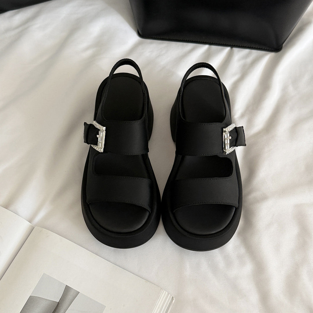 Femme Stilfulde Platform Slingback Sandaler Stilla