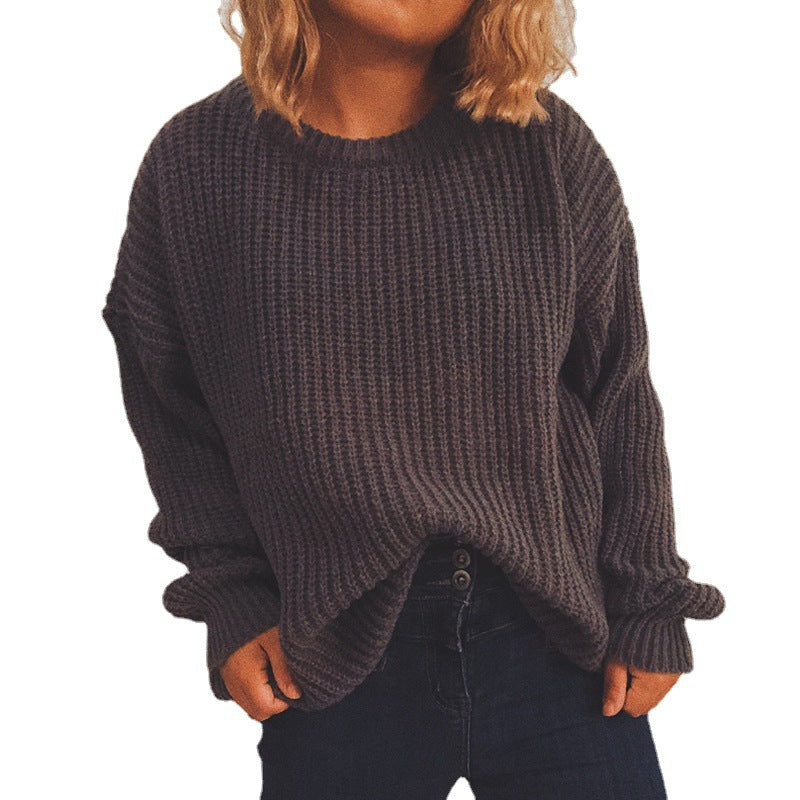 Kvinder chunky strikket sweater med oversize pasform og afslappede ærmer Stilla