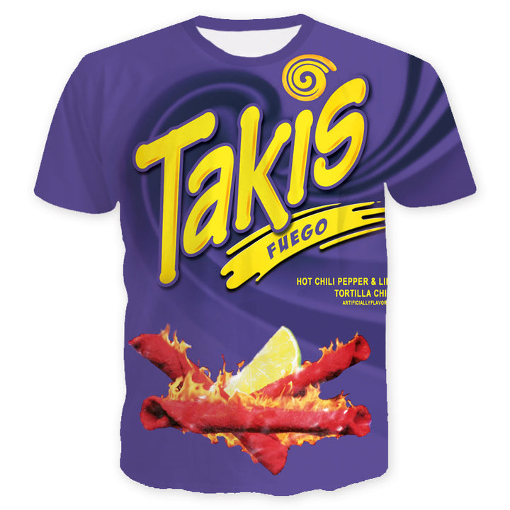 Herre T-Shirt i unikt Snackdesign Stilla