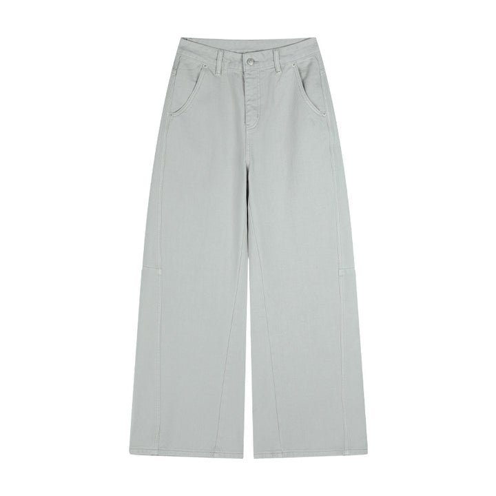 Dame bredskårne cargo-jeans med sidelommer Stilla