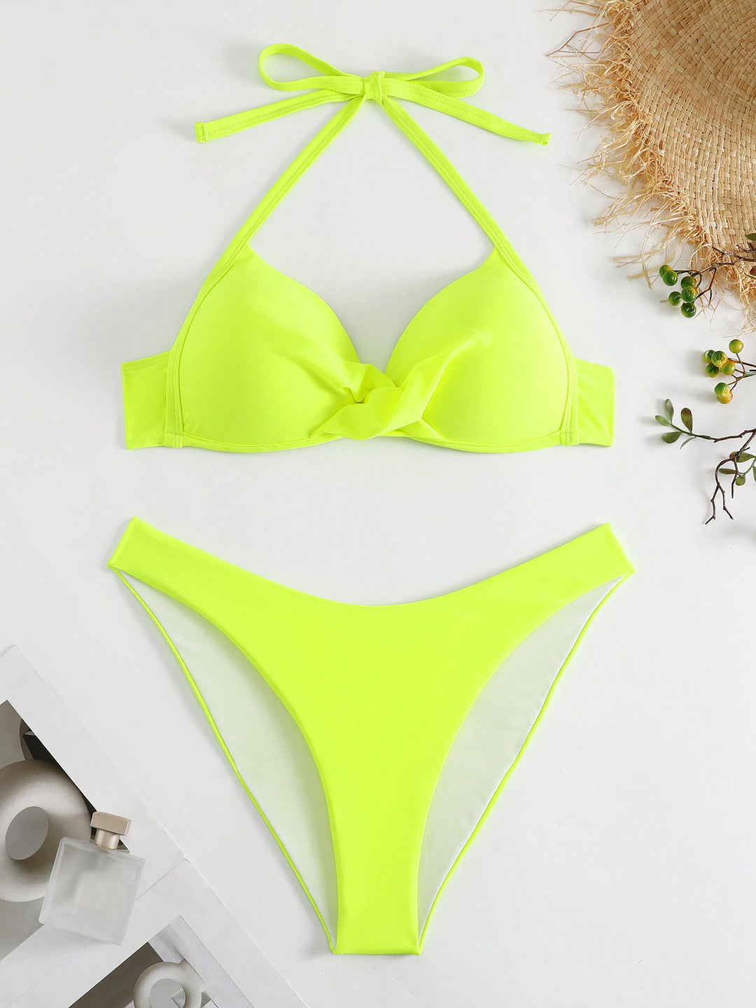 Dame bikini-sæt med raffineret knudedesign og justerbare stropper Stilla