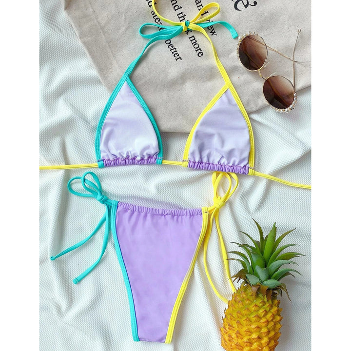 Dame Vendbart Triangel-Bikini-Sæt Stilla 1750839715
