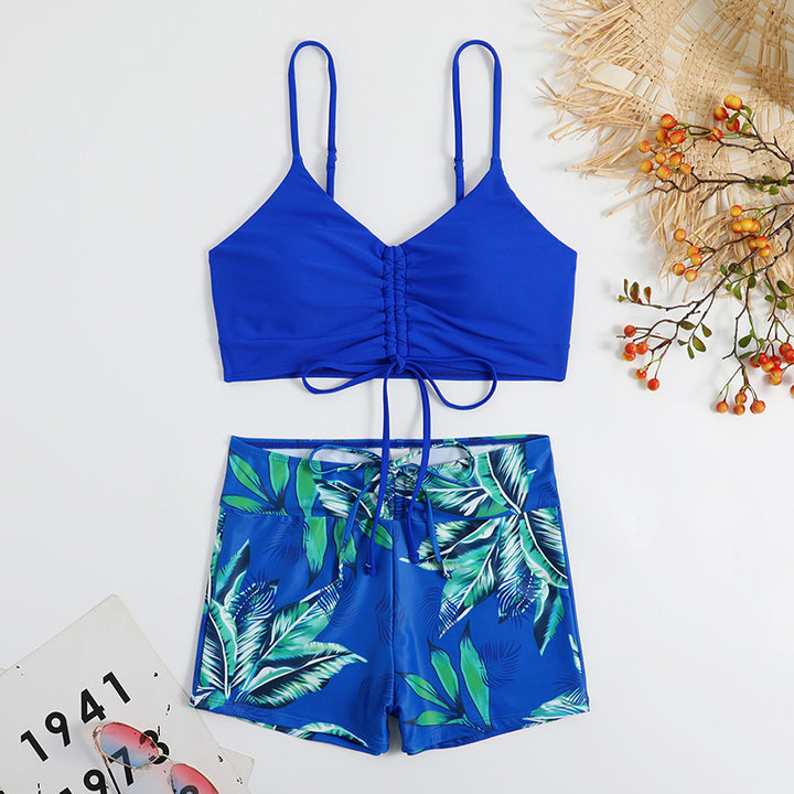 Dame Højskåret Bikini med blomsterprint detaljer og legende rygbeskyttelse Stilla