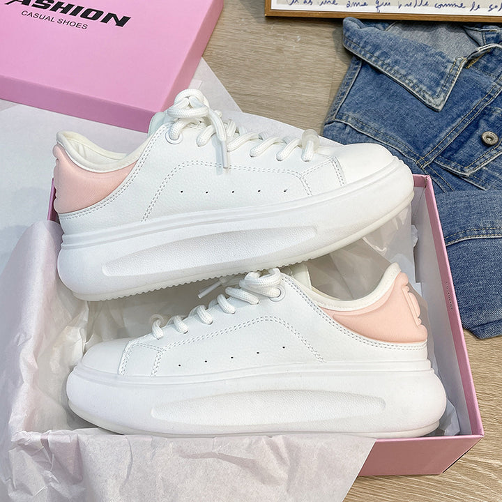 Dame komfortable plateau-sneakers med åndbart overmateriale Stilla