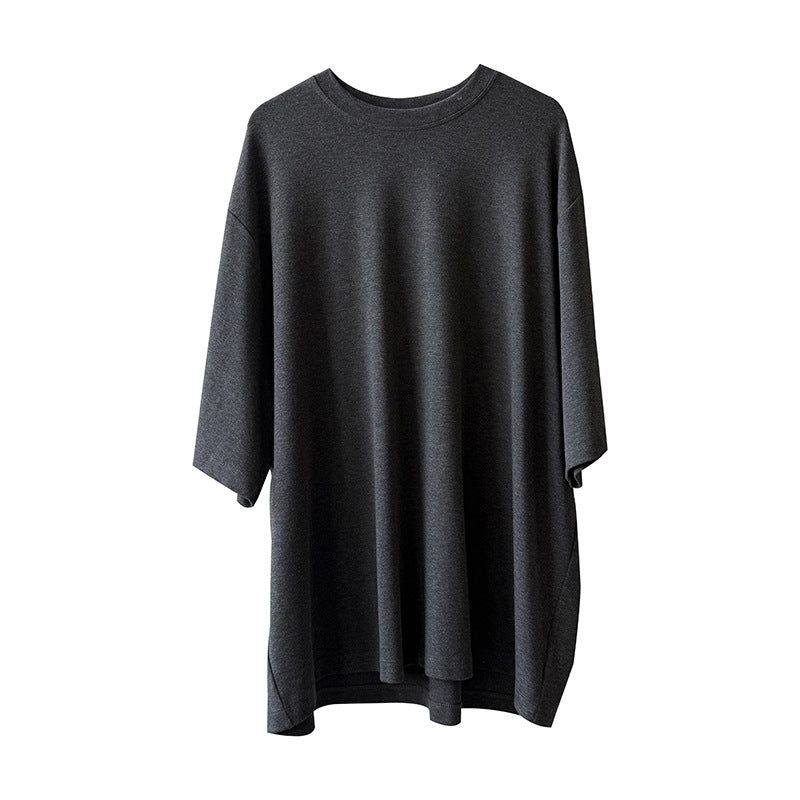 Dame løst oversized T-shirt i kvalitets bomuld med brede ærmer Stilla