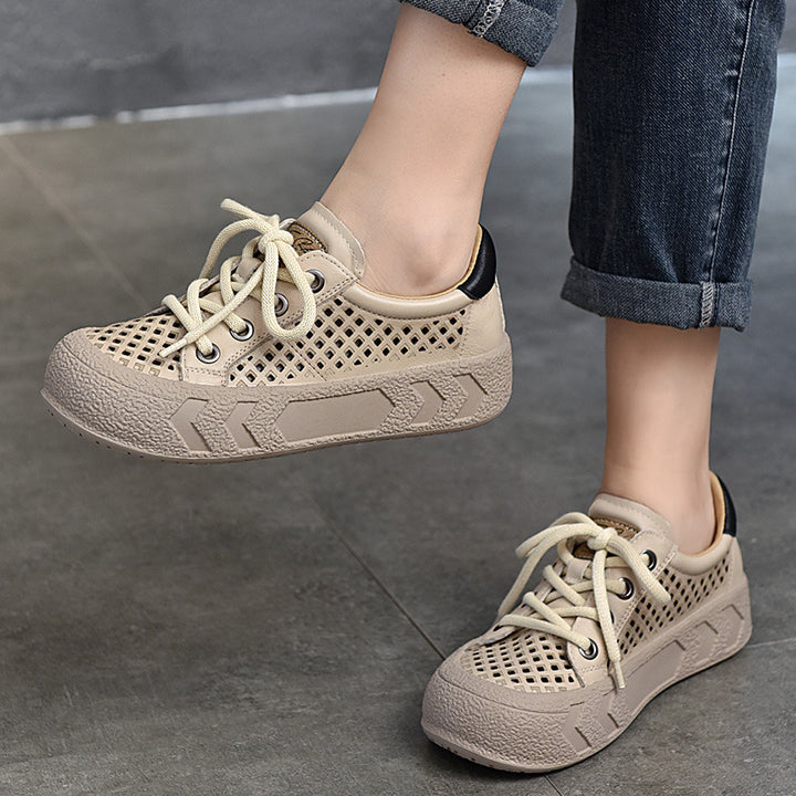 Dame Åndbar Fritids-sneakers med innovativt netdesign og fleksibel fodseng Stilla