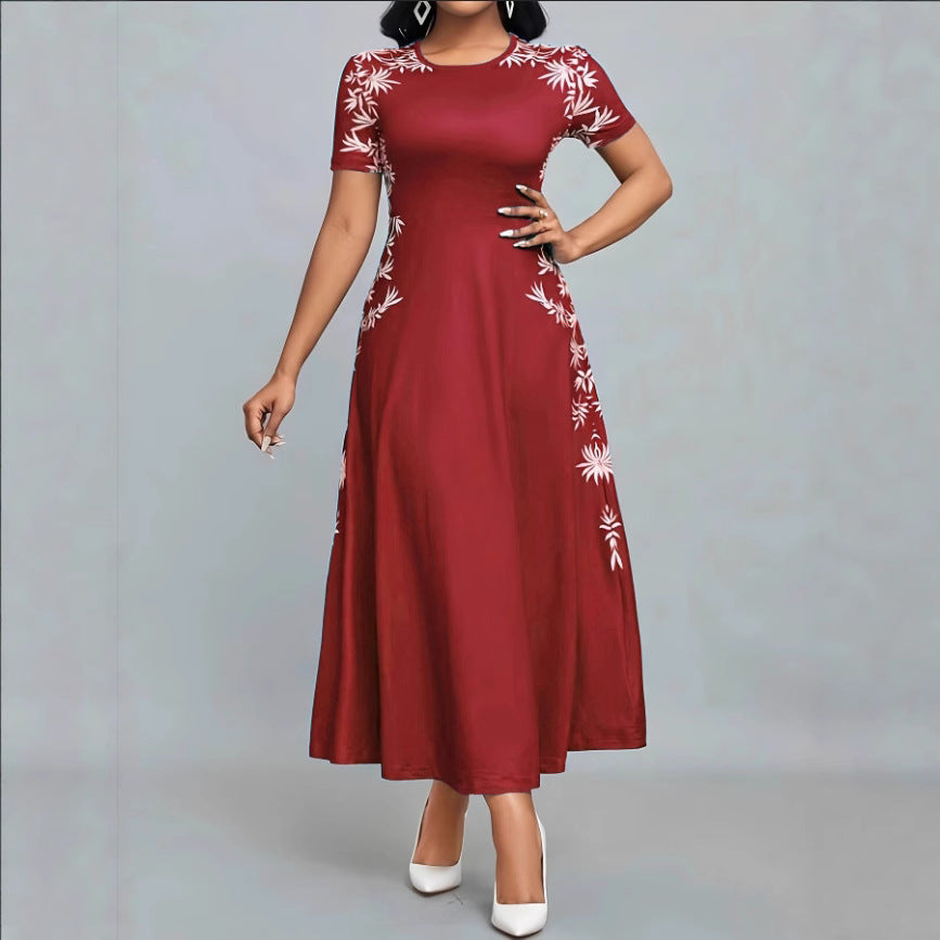 Dame Elegant Maxikjole med florale broderier Skovae