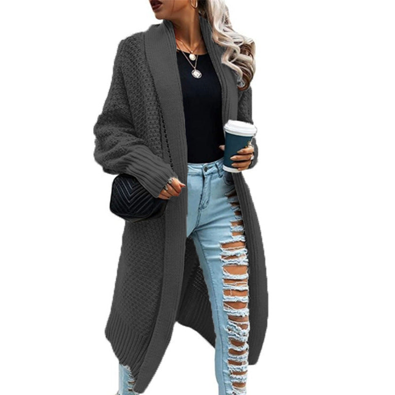 Kvindernes Chunky Strik Cardigan med Casual Fit og Elegant Stitch Struktur Stilla