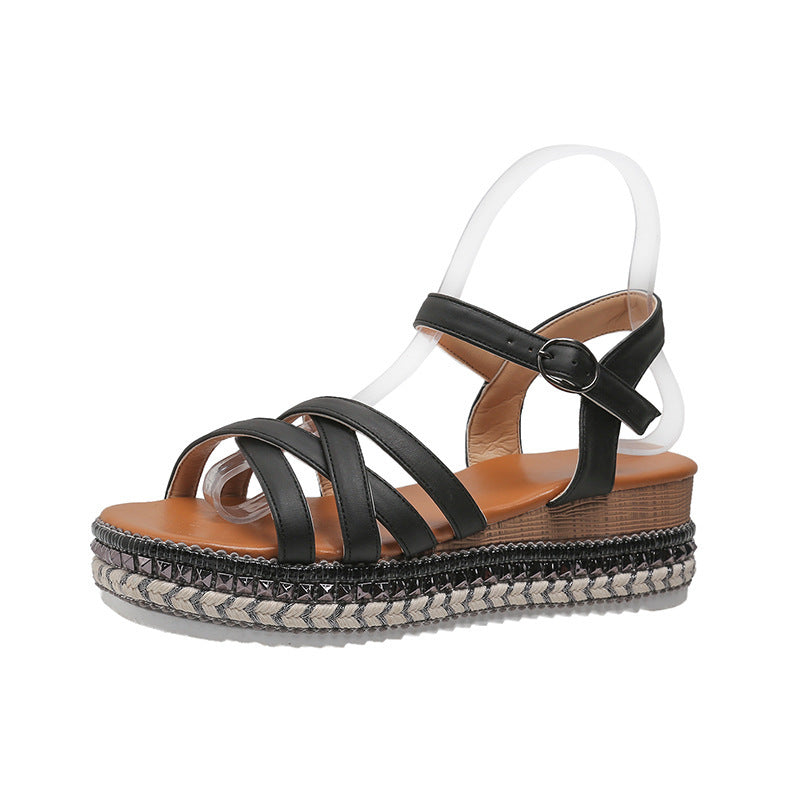 Dame Espadrilles med elegant remdesign og skridsikker sål Stilla