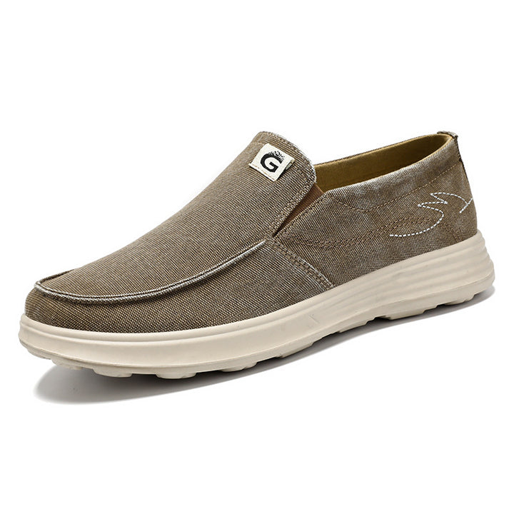 Herrer Komfortable Slip-On Sneakers med fleksibel Gummibund Stilla
