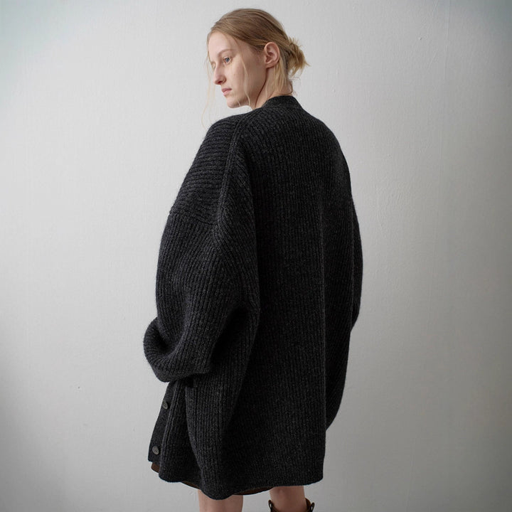 Dame chunky strik cardigan med oversized ærmer Stilla