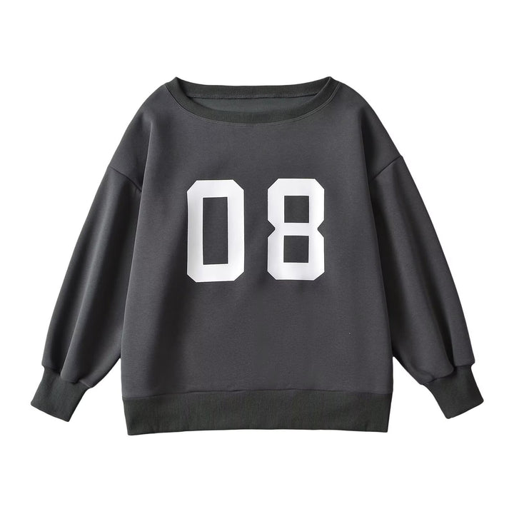 Dame Oversized Sweatshirt med sporty print og afslappet snit Stilla