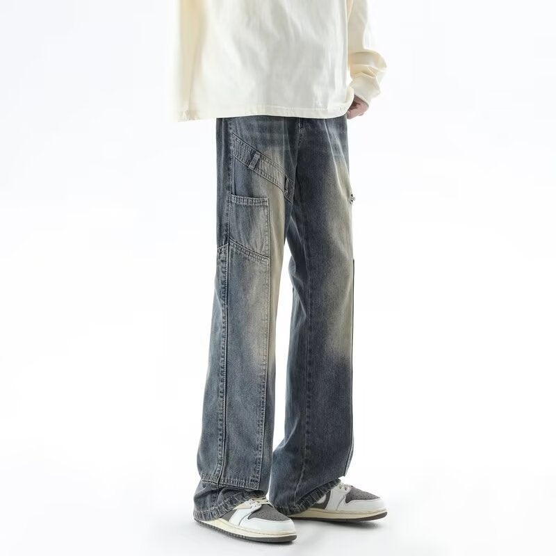 Herre Cargo-Jeans med moderigtige sidelommer Stilla