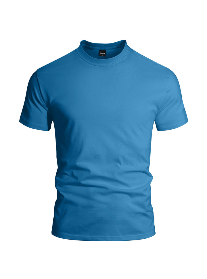 Herrer nan en tætsiddende Rundhalst T-shirt i Singlejersey med forstærket nakke. Skovae